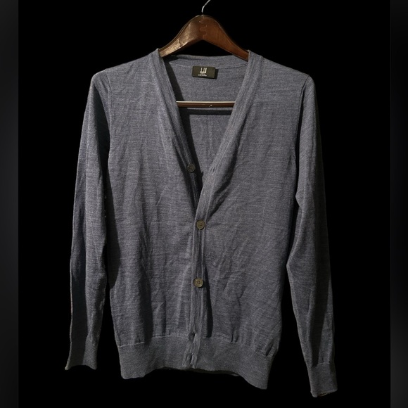 Dunhill London Sz XS Mens  Cardigan Lightweight Sweater Wool Navy - Picture 1 of 5